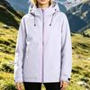 Women's Casual Zip-Up Hooded Windbreaker Jacket for Outdoor Hiking Running