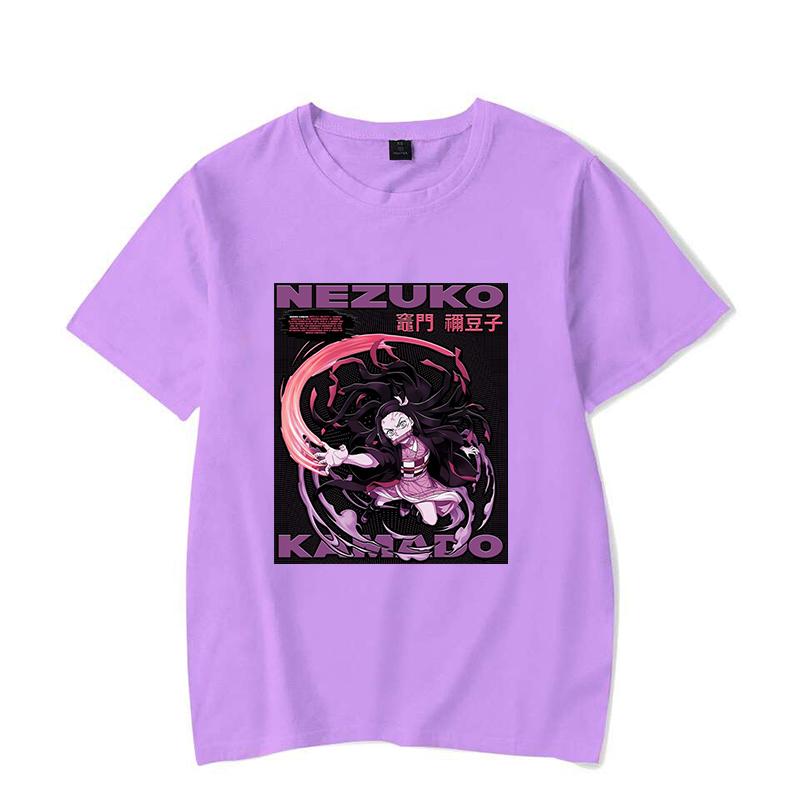 New Funny Anime T Shirt Unisex Short Sleeve O Neck Summer Casual Cute Kamado Nezuko Printing T-shirt Top Tee