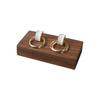 Vintage Walnut Wood Jewelry Displays Holder Rack Dark Brown High-end Display Stand Storage Photo Props Rings Earring Necklace