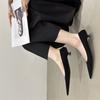 Spot~ OL Professional Versatile Basic Women's Shoes 2025 Spring New Pointed Cat Heel Single Shoes Women