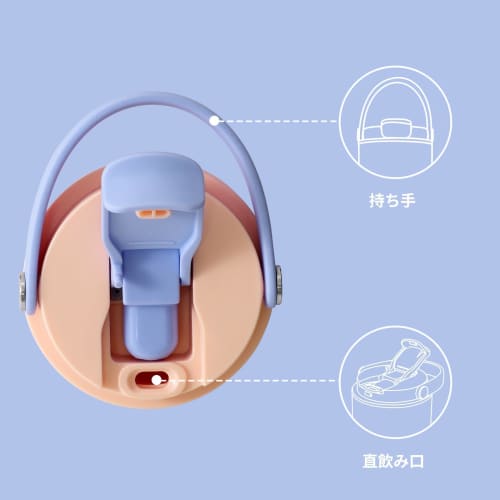 BOTTLE BOTTLE Tumbler with Lid, Spill-Proof, 800ml, Straw-Free, Direct Drinking, Coffee, Large Capacity, Water Bottle, Thermos, Insulates Hot or Cold