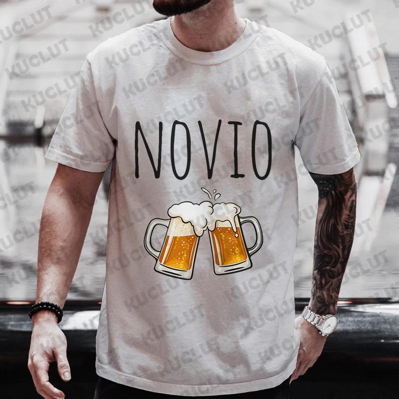 Spanish Bachelor Party Shirt Man T Shirt Father's Day Wedding Tees Single Farewell Clothing Evg Team Groom Beer Tops Oversized
