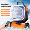 20000mAh Battery Powered Fan Camping Fan with 360° Rotation Hanging Hook for Fishing Tents Desk Rechargeable Camping Ceiling Fan