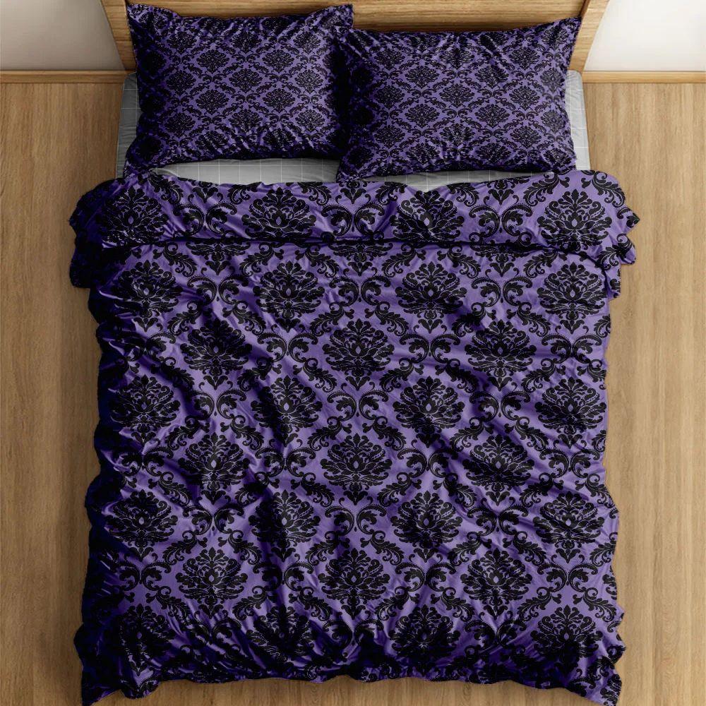 Gothic Bats Black Duvet Cover Set King Queen Double Full Twin Single Size Duvet Cover Pillow Case Bed Linen Set