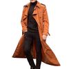 Trendy Men's Trench Coat Slim Fit Casual Male Autumn Lapel Double Breasted