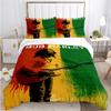 Bob Marley Reggae Music Maple Leaf Comforter Bedding Set,Duvet Cover Bed Set Quilt Cover Pillowcase,King Queen Size Bedding Set