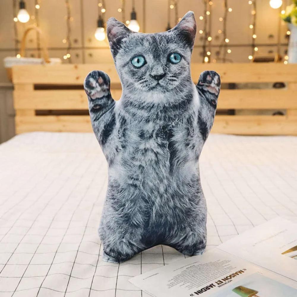 1PZ 50CM Cuscino Gatto Simulazione 3D, Morbido Cuscino Giocattolo Gatto Carino Lavabile, Giocattolo per Bambini, Cuscino per Divano, Decorazione per la Casa