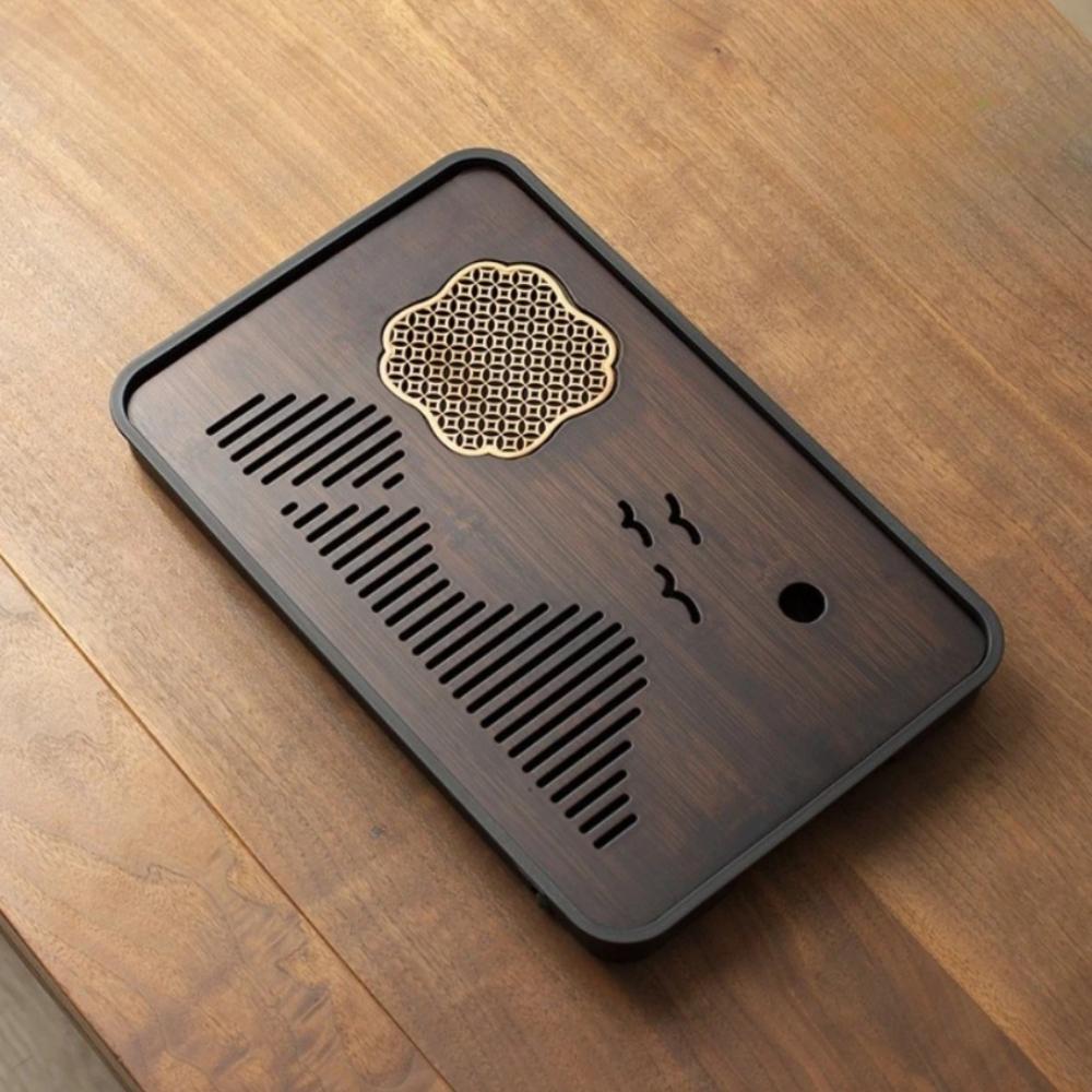 1 Piece Bamboo Tea Table Household Portable Detachable Kung Fu Bamboo Tea Tray Drain Tray Storage Dry Wet Dual Use Easy To Clean