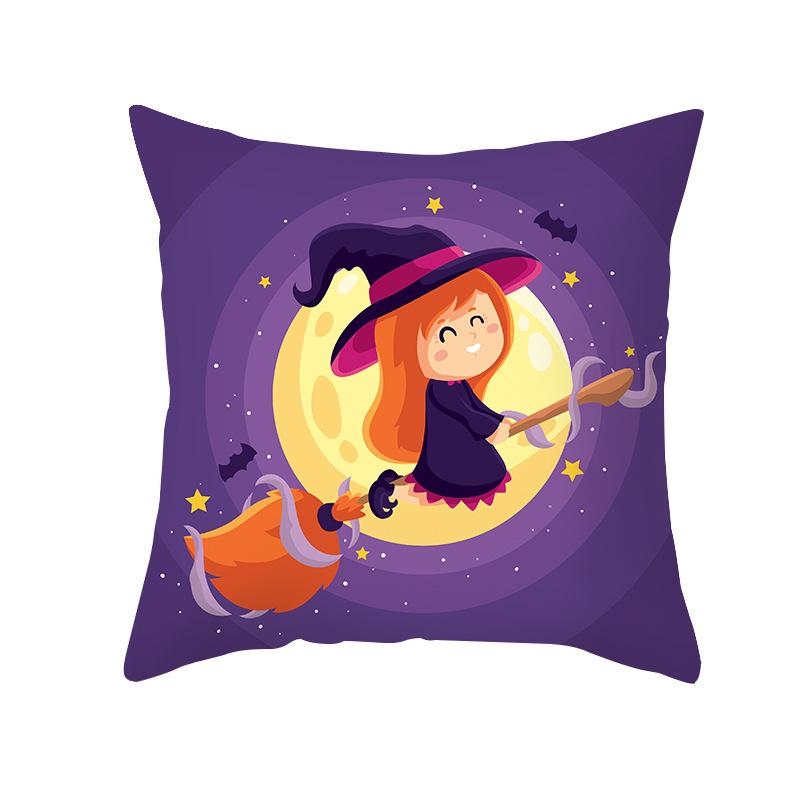 Poduszka Poduszka na Halloween Poszewka na poduszkę Kreskówkowy Zamek z Dyni Skóra Brzoskwini Poszewka na poduszkę do samochodu Dom Podparcie lędźwiowe Dekoracja domu