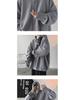 Men's Retro Wool Hooded High-Neck Sweater - Autumn/Winter Loose Fit Knitted Cardigan