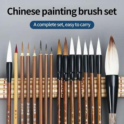 6/9/12/16Pcs Sumi Painting Writing Chinese Painting Brush Kanji Art Watercolor Brush