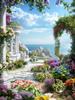 5D DIY Diamond Mosaic Seaside Needlework Painting Garden Cross Stitch Diamond Embroidery Landscape Decor For Home