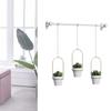 1 Set Hängepflanztopf Wandpflanzenhalter Inklusive Verstellbare Metallstange 3 Pflanzgefäße Und Nylonseile Blumentopfhalter