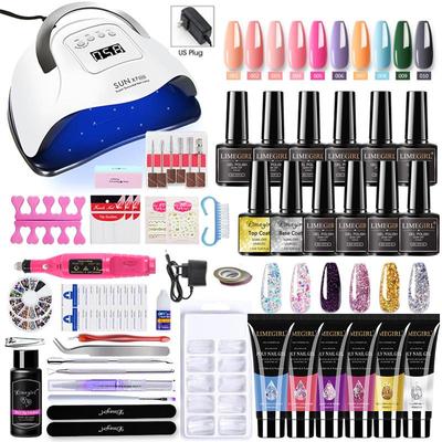 Manicureset 120W UV-lamp Nagelboormachine en nagelverlengingen Quick Building Gel Nail Art Kit