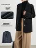 Elegant Customized Plus Size Women's Blazer - Loose Slimming Black Design for Spring/Autumn 2025