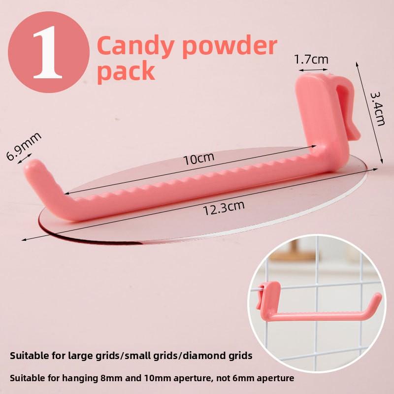 1 STÜCK Gitter Kunststoff Nagelfreier Haken Drahtgitter Regal Wand Ausstellhaken Kindergarten Aufbewahrungshaken Stanzfrei