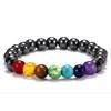 1pcs Bracelet For Men And Women Volcanic Stone Hand Beaded Colored Stone Stretch Hand Zircon
