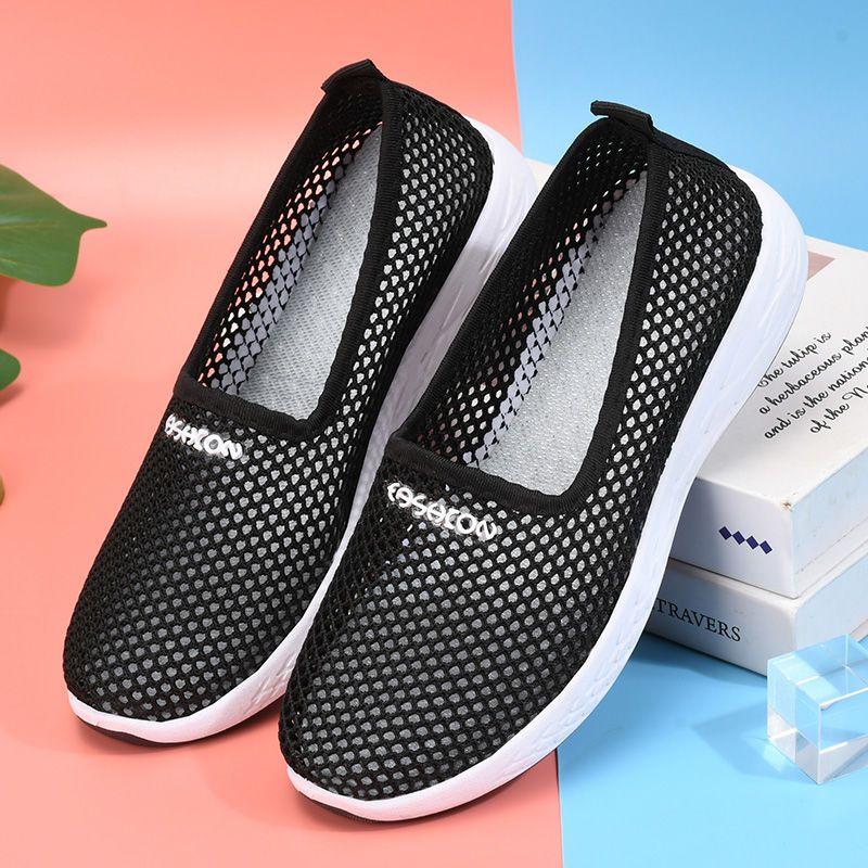 Cloth Shoes Summer Mesh Shoes Women's Non Slip Comfortable Casual Shoes Breathable