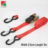 25mm Polyester Ratchet Tie Belt with Hook Tensioner for Motorcycle Shipping