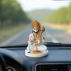 Hanuman Ji Murti for Car Dashboard, Hanuman Idol for Home Pooja with Hanuman Chalisa for Protection from Negative Energy, Good Luck and Success