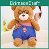 Plüsch-Teddybär Stofftier mit Latzhose für Kinder Geschenk und Schlafzimmerdekoration