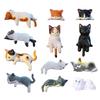 12pcs Cute Desktop Ornament Adorable Mini Resin Cat Model Car Dashboard decorativeOrnaments For Cars Trailer RV Truck Automotive