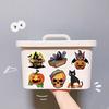 50pcs Non-Repeating Halloween Pumpkin Theme Stickers Vinyl Waterproof Holiday Sticker Halloween Goodie Bag Stuffers Kids Youth Adult Party Favors Gift