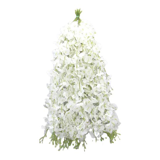 10Pcs Artificial Wisteria Vine Indoor Outdoor Wall Hanging Fake Flower Garland Home Wedding Party Festival Simulated Floral Decoration
