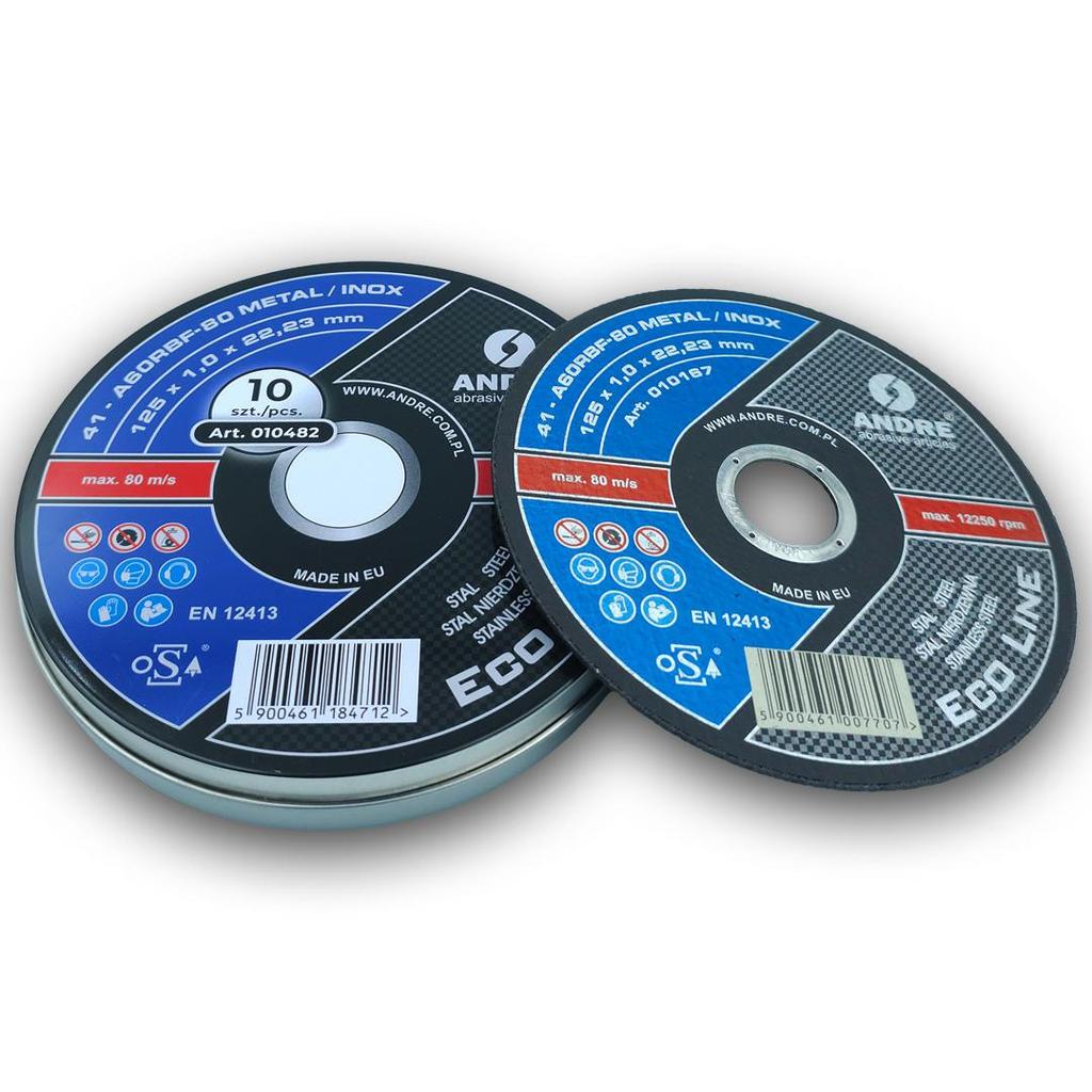 Andre Tarcza Do Metalu 125 X 1,0Mm Metal Inox Eco Line Puszka 10Szt.