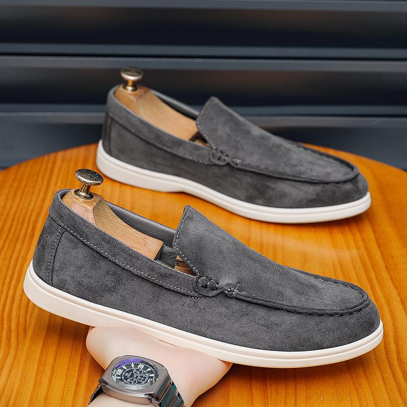 Fashion Lightweight Men Casual Shoes Lazy Shoes Male Breathable Slip-on Mens Suede Driving Shoes Comfortable Loafers Moccasins