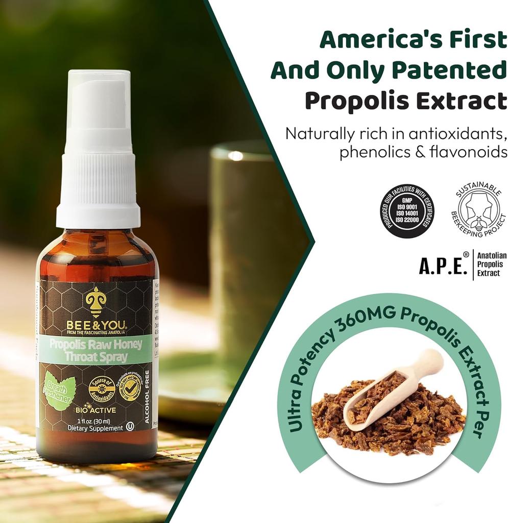 Bee&You Propolis Raw Honey Throat Spray  30ml