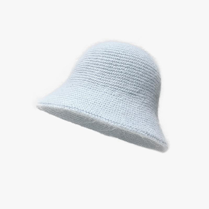 Women's Autumn and Winter Korean Version Versatile Wool Hat Cold Hat Winter Warm Ear Protection Big Head Bucket Hat