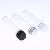 Refillable PET Test Tube Bottle 40ml Transparent Cylindrical Empty Container for Travel Cosmetic Liquid Sample Storage