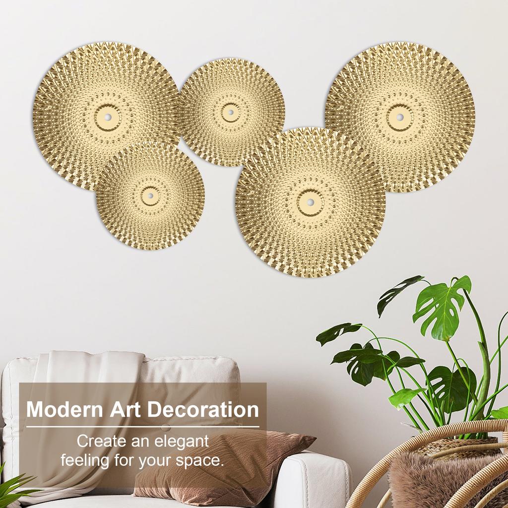 Metal Wall Hanging Decor Wall Basket Boho Home Decoration Handmade Natural Wall Art for Kitchen Bedroom Living Room Ornament