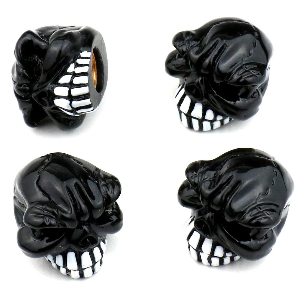 Bashineng Car Tire Valve Stem Cap 4Pcs Skull Head Valve