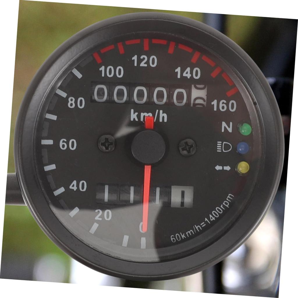 FUNOMOCYA Motorcycle High Accuracy Speedometer Black Metal High Odometer Motorcycle