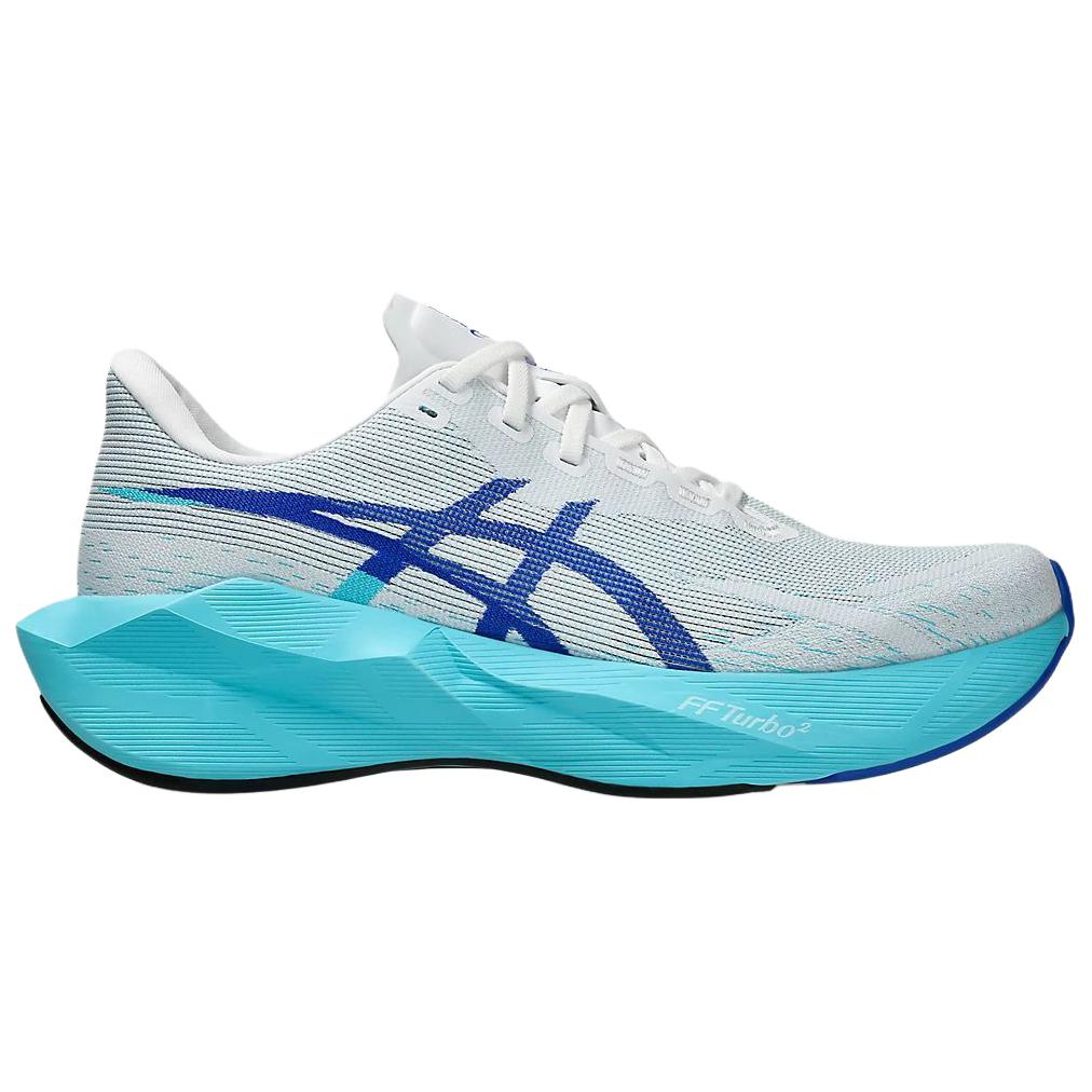 Asics Novablast 6 Comfortable Breathable Bouncing Running Shoes Men sneaker White Blue 1011C243-101