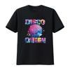 Unisex S Disco Queen T Shirt 70s Themed Dancing Seventies Ball Costume White Vintage Washed Fashion Homme Streetwear