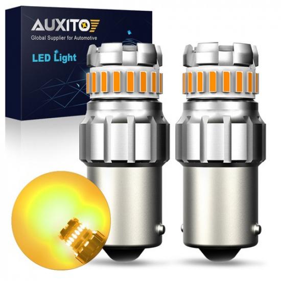 2x  1156 BA15S Canbus LED Turn Signal Light Bulbs 7506 Amber Error Free US