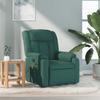 vidaXL Massage Chair Dark Green Fabric