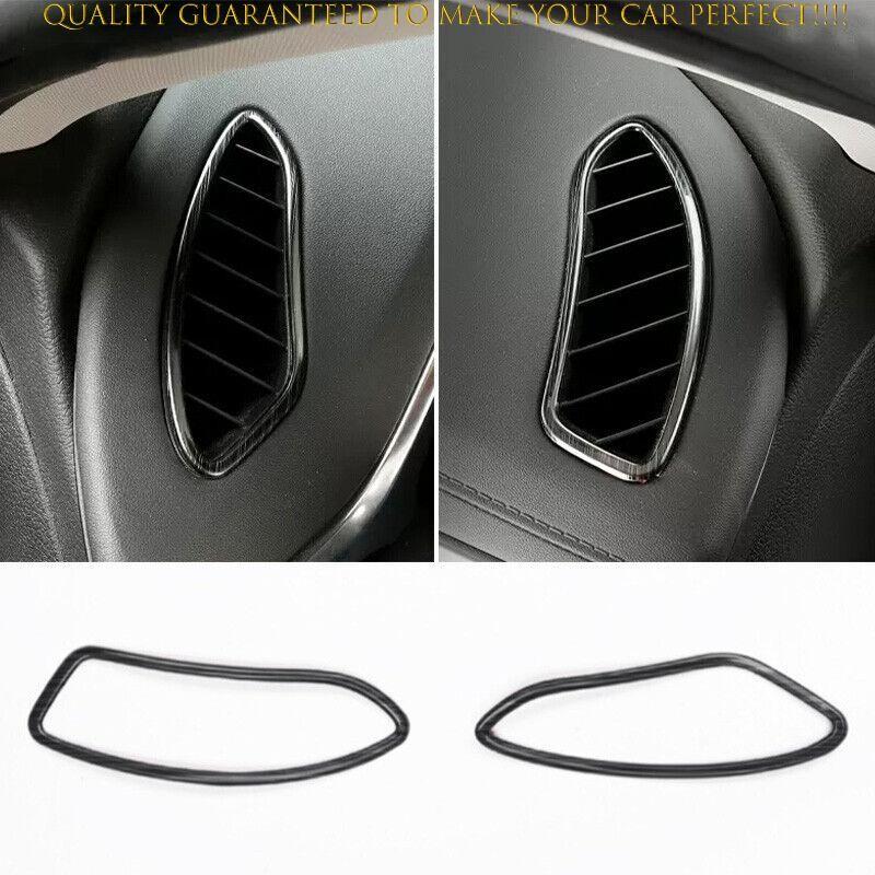 For Hyundai Sonata 2020-2025 Black Titanium Dashboard Air Outlet Vent Frame Trim