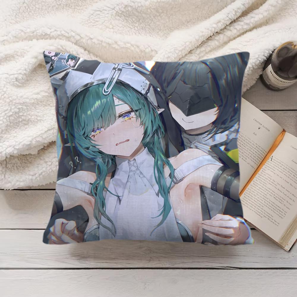 Game Arknights Cute Penguin Cushion Cover Soft Short Plush Pillow Cover Smooth Cozy Texture Aesthetic Cushion Case Home Decor
