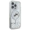 Karl Lagerfeld Klhmp16Llgkcsgh Iphone 16 Pro 6.3 Hardcase Transparent Liquid Glitter Karl&Choupette Head Magsafe