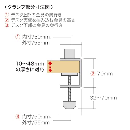SANWA SUPPLY CR-LACAM7 Clamp-Type Camera Mount (3-Joint Type)