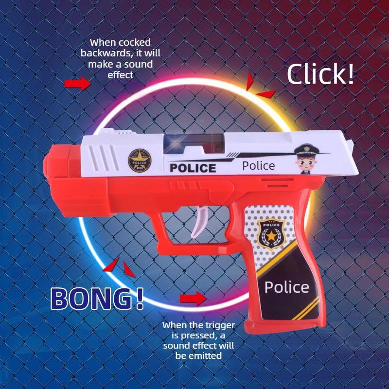 Dětská policejní hračka pistole Bezpečná nevystřelovací pistole Skvělé zvukové efekty Blikající světla Projekce Zábava Hra na předstírání pro batolata