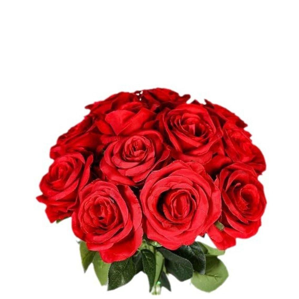 DIY Floral Arrangment Artificial Silk Flowers Fake Roses Bouquet for 1PC Wedding Home Party
