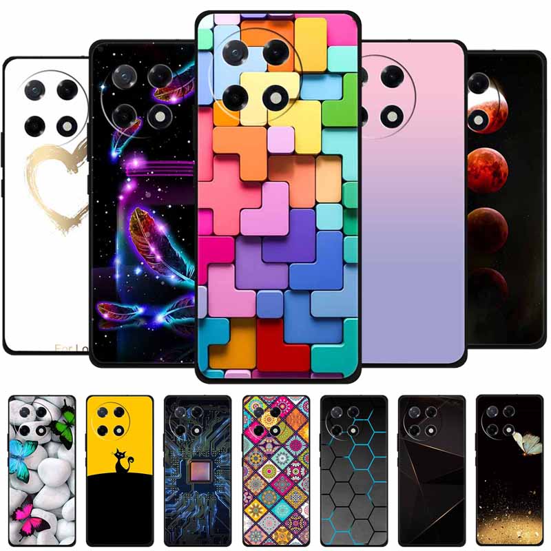 For Tecno Spark 30 Pro Case Luxury TPU Soft Silicone Back Cover Phone Cases on Spark30Pro KL7 Protector Bumper Love Flower Coque