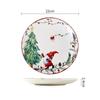 Creative Cute Christmas Underglaze Color Ceramic Plate Euramerican American Dishes Kitchen Plates Household Decorative Plate