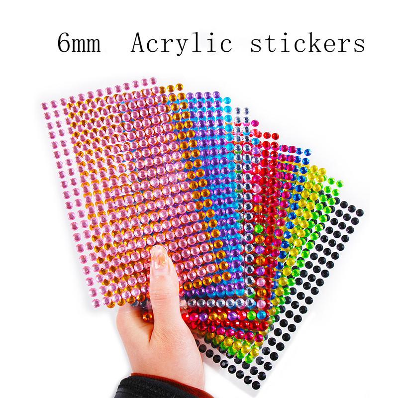 3-6mm Electric syllable face stickers eyebrows face stickers diamond nail art pearl stickers masquerade face decoration diamonds