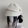 Retro Pleated Cloud Octagonal Hat Children Spring And Autumn Casual Versatile Literary Beret Showing Small Face
